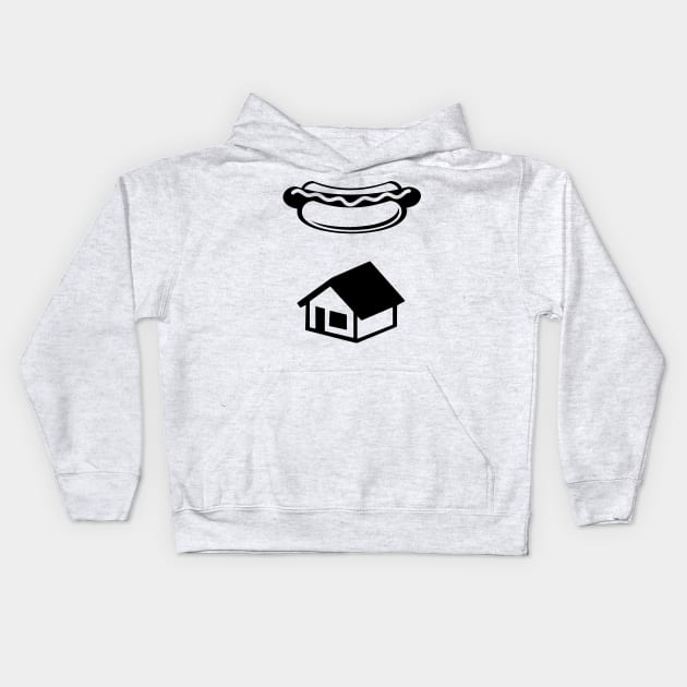 Kevins Hot Dog House Kids Hoodie by Meta Cortex